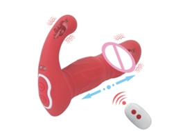 Vibrador Telescpico De Massagem Com Controle Remoto Sem Fio Para Adultos (vermelho) Yizhood