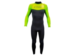 Terno de Neoprene Manga Longa com Zíper Nas Costas Surf Ultra Stretch 4/3 Mm Preto Lskynay