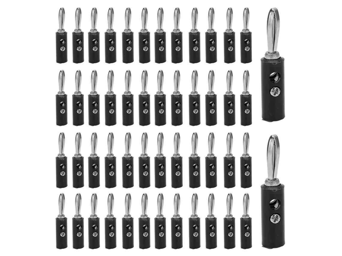 PLUGUE BANANA JT 002 YURU com Conector de Latão Níquel para Equipamentos Elétricos