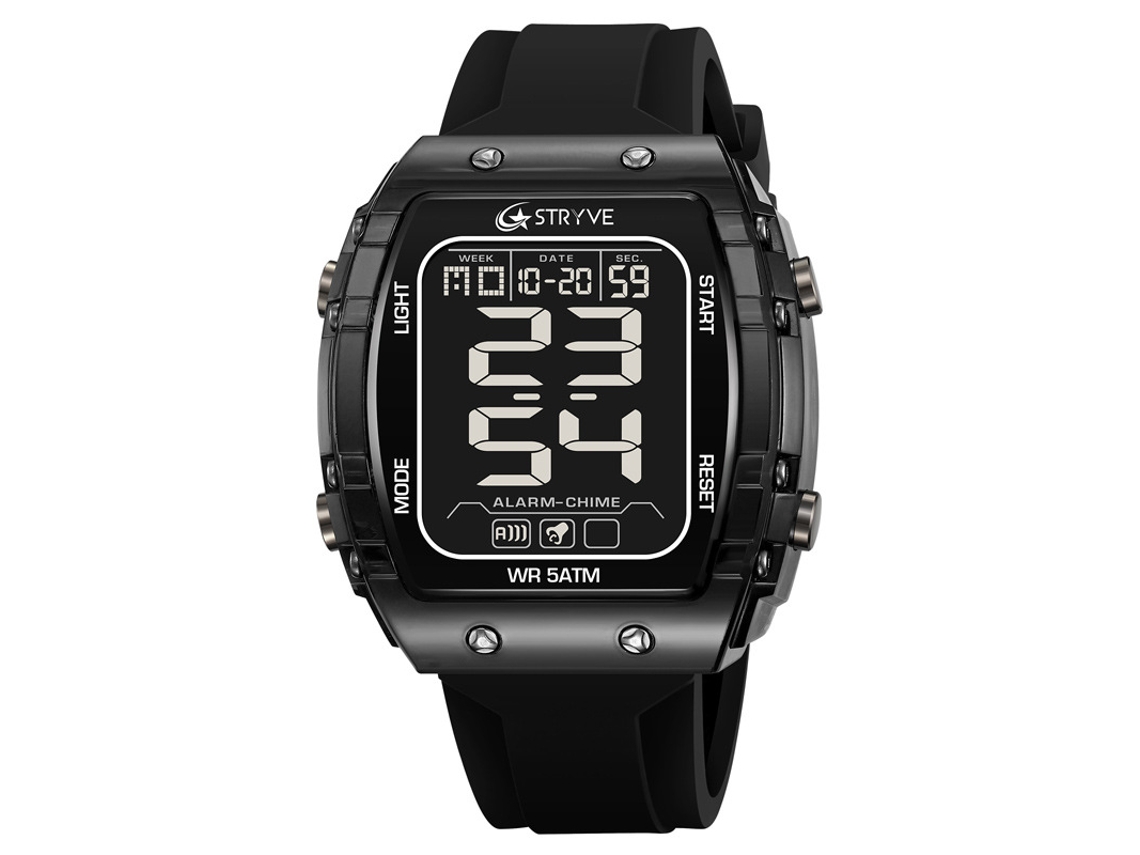 Relógio Esportivo Masculino MDUG Digital Luminoso à Prova D'água (preto)