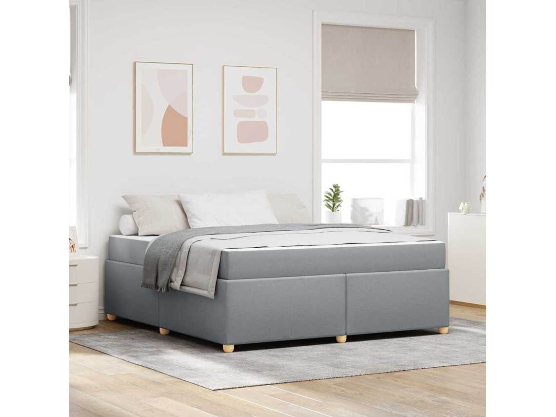Vidaxl Estrutura da Cama Cinzento claro 180 X 200 Cm Tecido