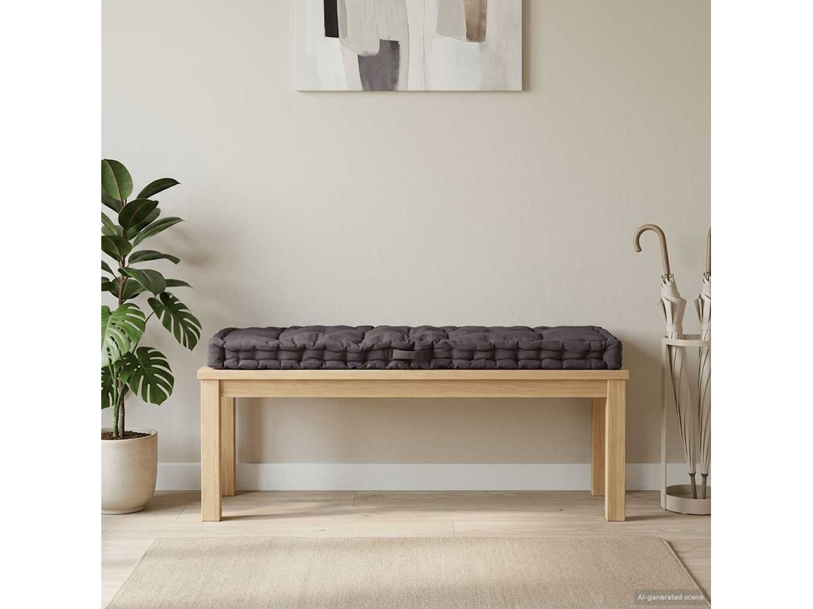 Vidaxl Almofadão P/ Móveis De Paletes Algodão 120x40x7 Cm Antracite