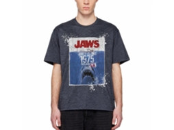 Rockinstone Jaws Movie Population Heather Navy Adult T-shirt Size:xxxl