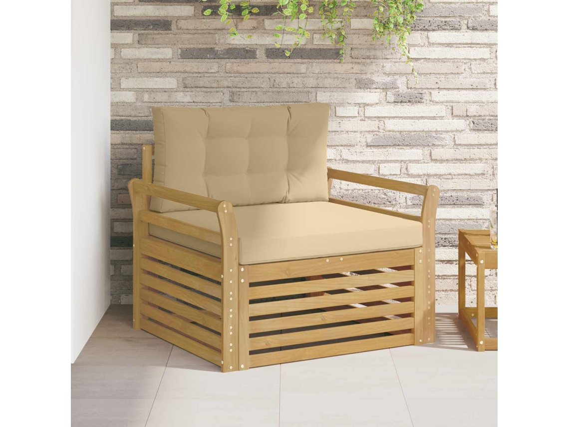 Vidaxl Sofá Exterior Poliéster Branco