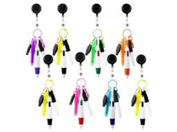 Caneta Esferográfica Retrátil Com Mini Marca Texto Olysi Shop (pacote Com 8)