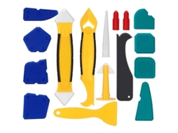 Kit de Ferramentas de Selagem de Silicone com 16 Peças: Aplicadores, Raspadores e Retificadores para Grout e Silicone S/MARCA