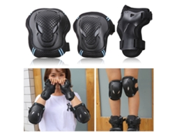 Yncm-kit De Proteção Joelhos Cotovelos Pulso Abs Skate Bicicleta