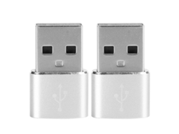 Adaptador 2 Un Type c para Usb Adaptador Prata EOOCOO (carregamento e Sincronização)