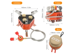 Estufa de Camping 13800w Plegável 3 Núcleos