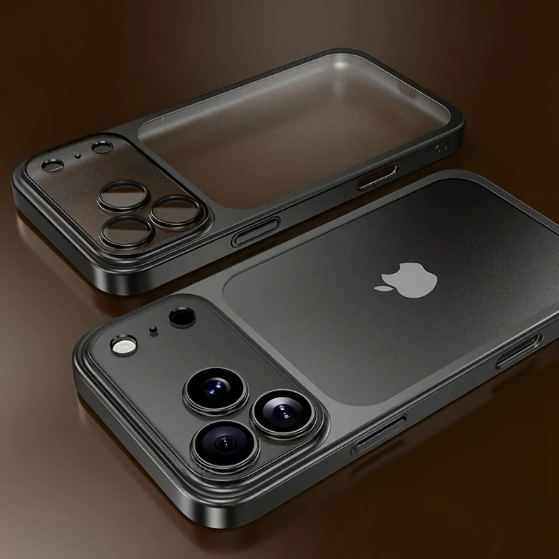 Capa Para Iphone 13 Preta, Com Proteção Para A Lente E Moldura, Resistente A Quedas.