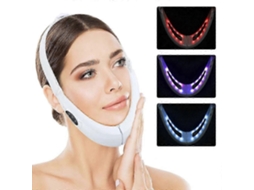 Massageador Facial Recarregável em Formato de V, Dispositivo Portátil com Visor Led e 5 Modos. GOKOCO