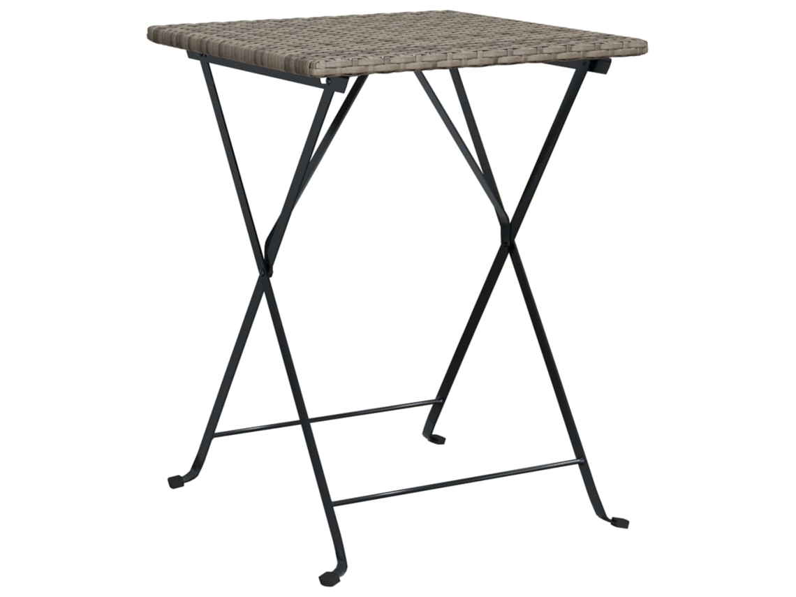 Folding Bistro Table, Folding Bistro Tables Vidaxl Cinzeto Rattan / Vime (n/a)