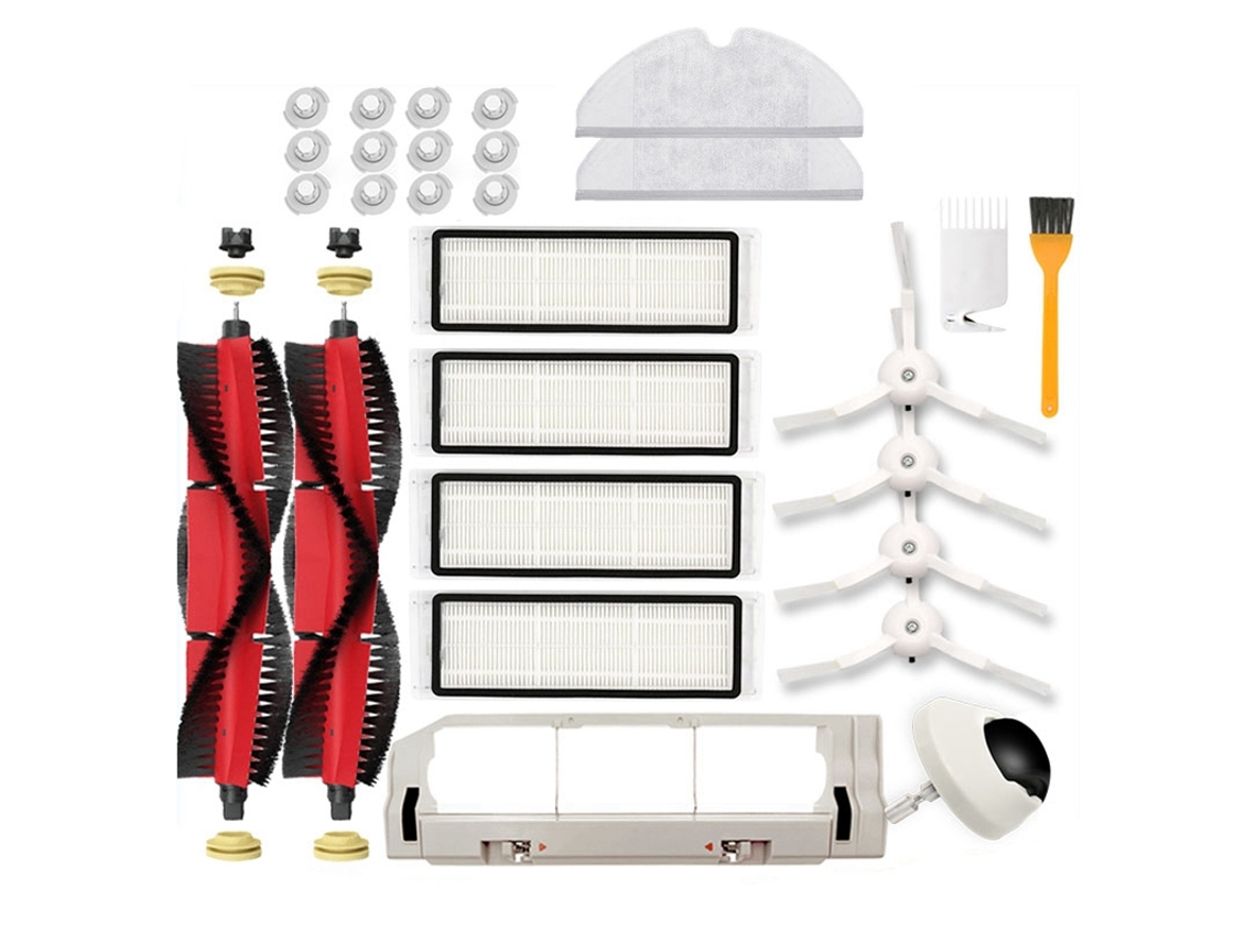 Para xiaomi roborock s6 s60 s65 s5 t6 s55 e25 acessórios peças de aspirador pó lavável filtro hepa escova principal lateral