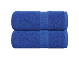 Vidaxl Toalhas De Rosto Frogn 2 Peças Azul 30x30 Cm 360 G/m²