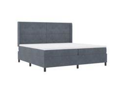 Conjunto 1 Cama Box Vidaxl Cinzento Veludo (200 X 200 Cm)