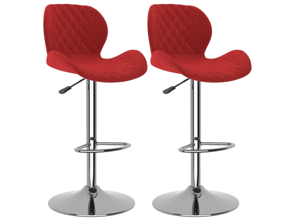 Bar Stool, Bar Stools Vidaxl Vermelho Veludo (n/a)