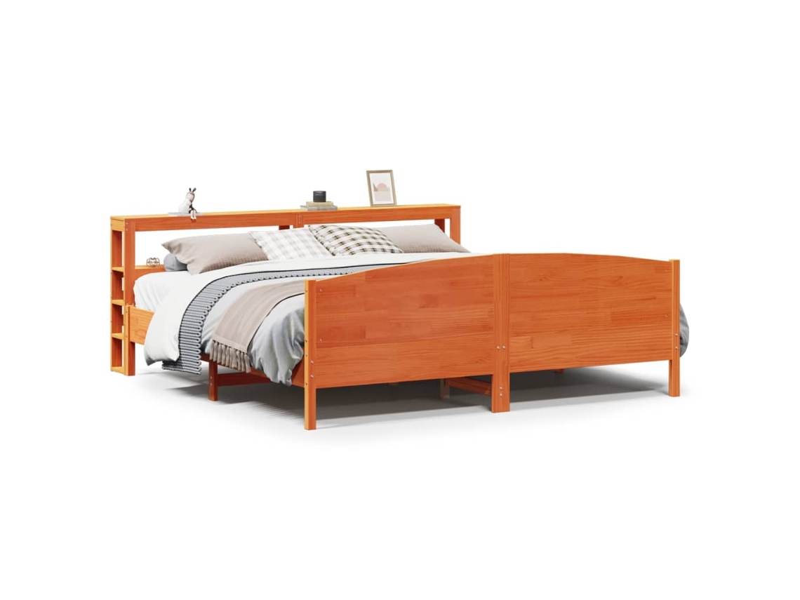 Bed Frame, Bed Frames Vidaxl Marrom Madeira De Pinho (180 X 200 Cm)