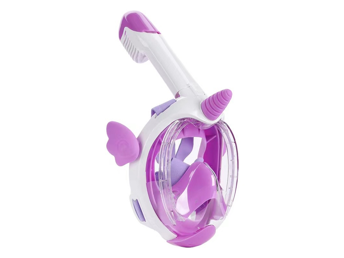 Máscara Facial Completa De Snorkel Infantil Czhhmart, Visão 180° Antiembaciada Anti-fugas Com Tubo Respiratório, Para Crianças 4-12 Anos.
