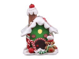 Casas de Aldeia de Cena de Natal Edifícios de Natal Iluminados Por Led Casa Pequena Brilhante de Natal Estilo 2