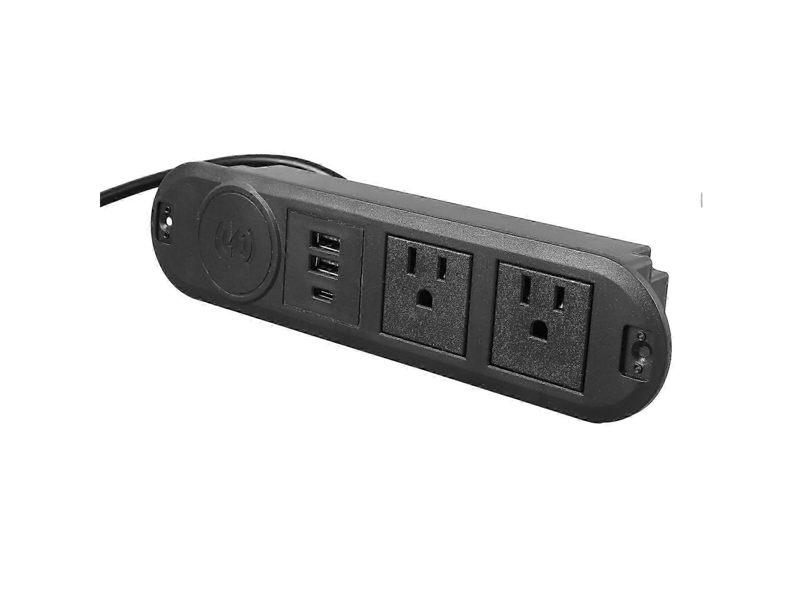 Tomada Inteligente Multifuncional De Mesa Com Plugue Plano, Abs V-0