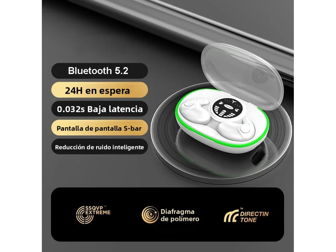 FONES DE OUVIDO SEM FIO Bluetooth 5.3 Invisíveis Controles Toque À Prova D'água Cancelamento de Ruído MDUG