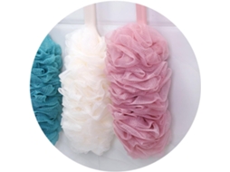 Escova De Banho Pe Com Cabo Longo, Conjunto De 3-unidades Branca, Azul E Rosa | Sabonete, Massagem Na Pele, Limpeza