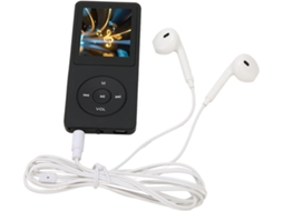 Reprodutor de MP3/MP4, Reprodutor de MP3 com tela de 8 GB/64 GB, bateria com duração de 30 horas, rádio FM portátil, tela de 1,8 polegadas, leve, com rádio (preto)