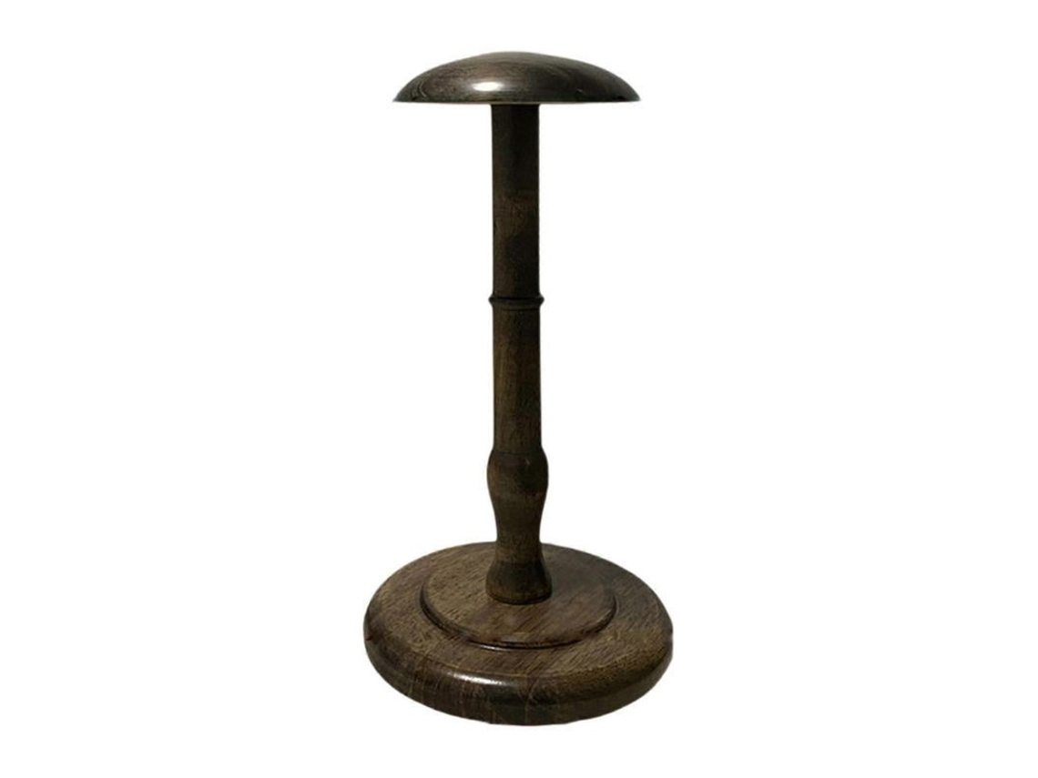 Suporte De Chapéu De Madeira Com Design Vintage: Compacto, Estável E Versátil Para Uso Comercial E Doméstico Marrom Escuro