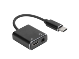 Aetheria cabo de Carregamento e Áudio Type c 2 em 1 Adaptador para Fones de Ouvido 3.5mm com Carregamento Rápido 2a/3a