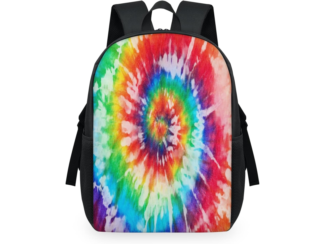Mochila Tropicallife com estampa tie-dye para crianças, 32,5 x 15