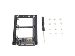 Adaptador Dual Msata Ssd Para 2.5 Polegadas Sata Iii 6gbps Com Gabinete De Moldura