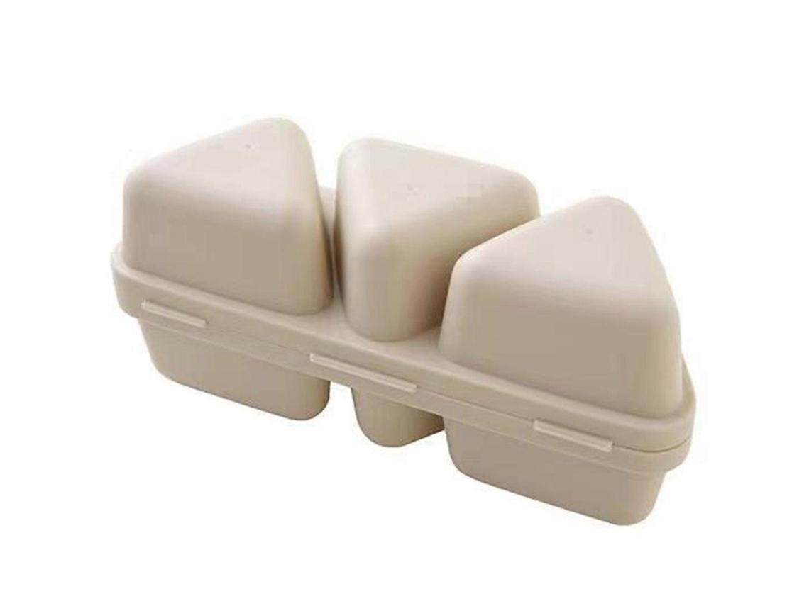 Forma Triangular Japonesa Para Onigiri Com Tampa - Faça Bolinhos De Arroz Perfeitos Em Minutos, Ideal Para Lancheira Escolar, Marmita Para O Escritóri