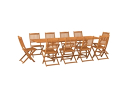 Conjunto de 11 peças de jantar para jardim em madeira de acácia MAISON EXCLUSIVE