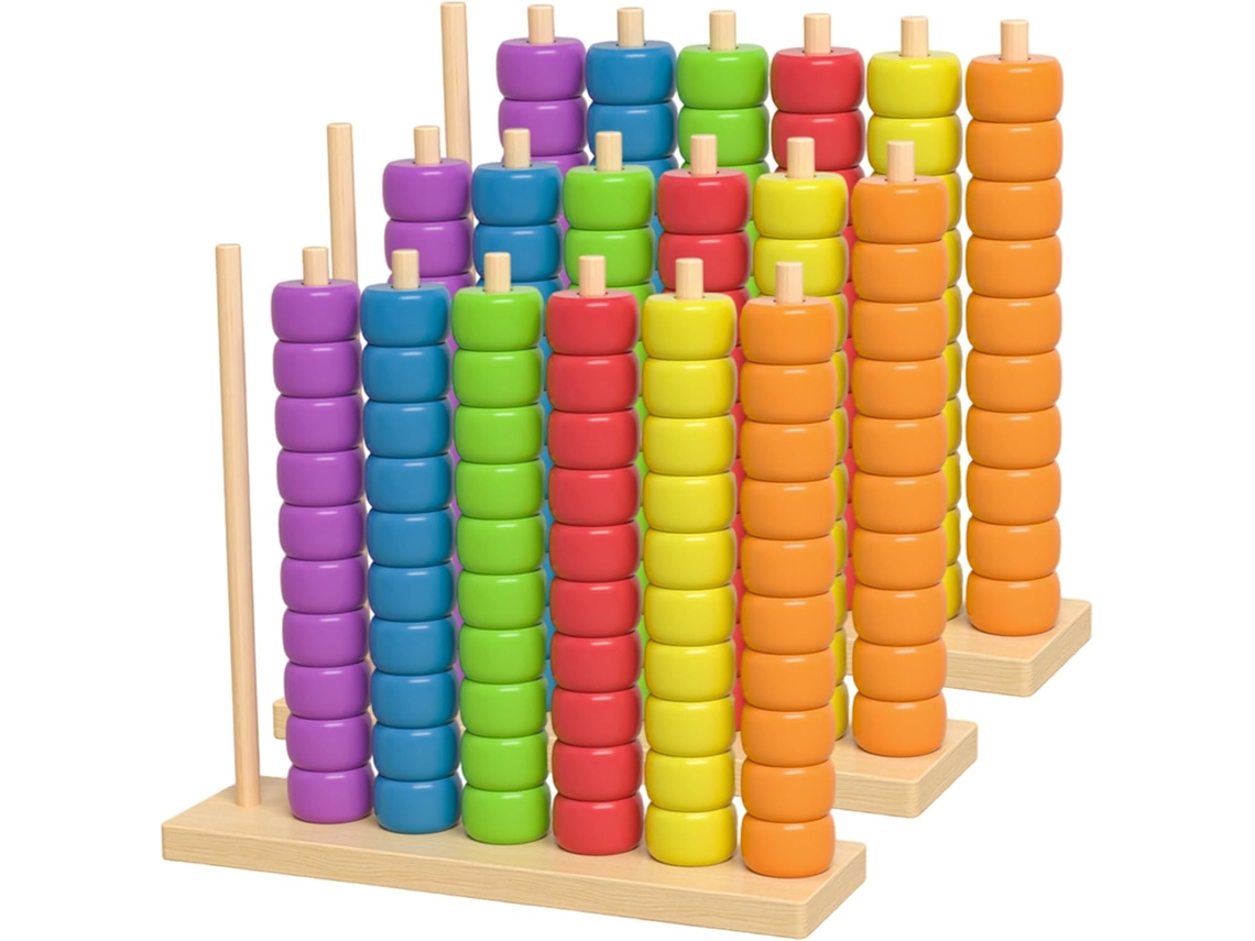 Brinquedos De Classificação Por Cores, Conjunto 3 Peças Montessori