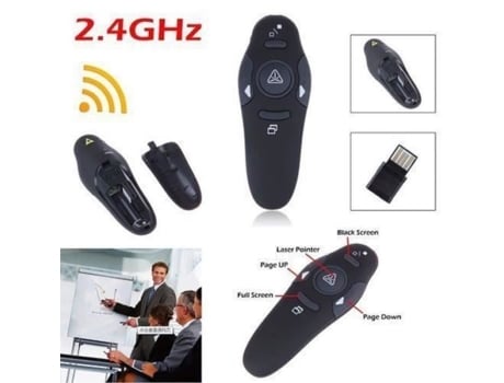 Ponte Laser Vermelho Sem Fio Para Controle Remoto De Apresentação Em Powerpoint Ywei Power Gwh Mp