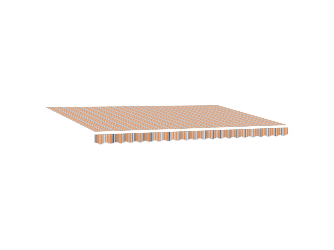 Toldo Retrátil Manual Com Listras Led Multicoloridas Vidaxl (500 X 350 Cm)