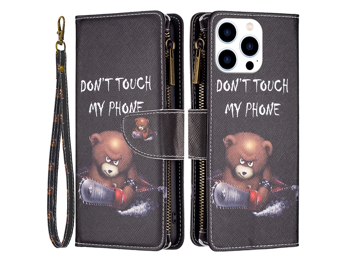 Capa Em Couro Pu Para Iphone 16 Pro Max - Suportar