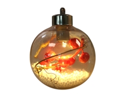 Bola de Natal Transparente Brilhante com Pingente de Árvore de Natal Estilo 1 AURUM