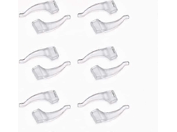 Cómodas Gafas de Silicone Antideslizantes Ganchos para as Orejas Acessórios 6 Pares GOKOCO (transparentes)