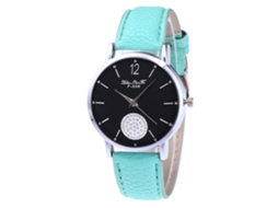 Relógio Analógico de Quartzo com Pulseira Pu Presente para Mulher Cor Mint