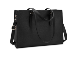 Bolsa Impermeável Para Laptop Feminina - Bolsa Executiva Leve Em Couro Para Laptop De 15,6 Polegadas, Grande Capacidade, Sem Forro.
