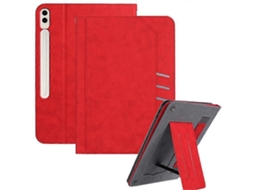 Capa De Couro Pu Compatível Com Samsung Galaxy Tab S10 / S9 / S9 Fe Com Suporte E Suporte Para Tablet Com Carteira E Alça De Mão Vledary