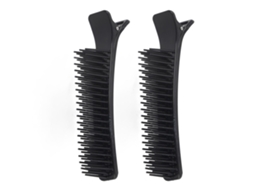 2026 2 Peças de Clipes para Penteado e Seccionamento de Cabelo Preto para Salão, Duráveis e Antislipantes