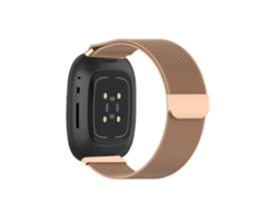 Bracelete Milanese Loop para Fitbit by Google sense Rose Gold