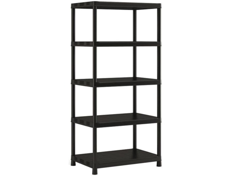 Prateleira de armazenamento KIS Plus XL / 5 - 90 x 60 x 187 cm - Preto