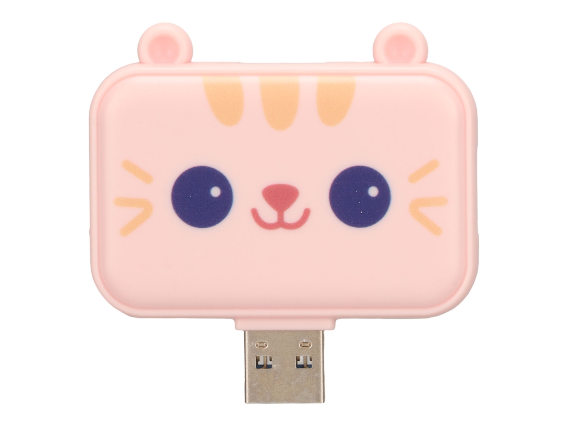 Aetheria concentrador Usb 3 em 1 Hub Multifuncional Usb a para Usb3.0 e 2 Usb2.0 Port Expander Rosa