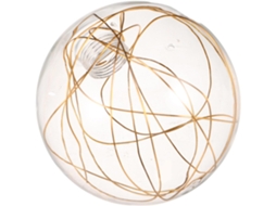 Globo de Vidro Transparente com Fio de Alumínio Trançado Esférico para Substituição de Lâmpada SFUSHOS