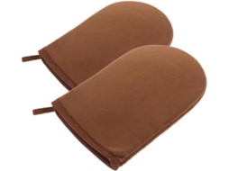Aplicador de autobronzeador para corpo e rosto, com esponja e película Luvas.