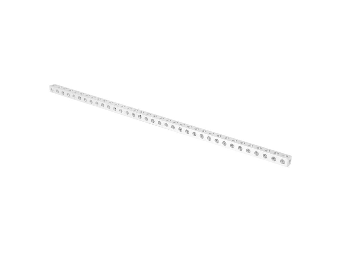 Viga quadrada com 35 furos, peça acessória para estrutura robótica, 8x8x280mm, 3106-0035-0280