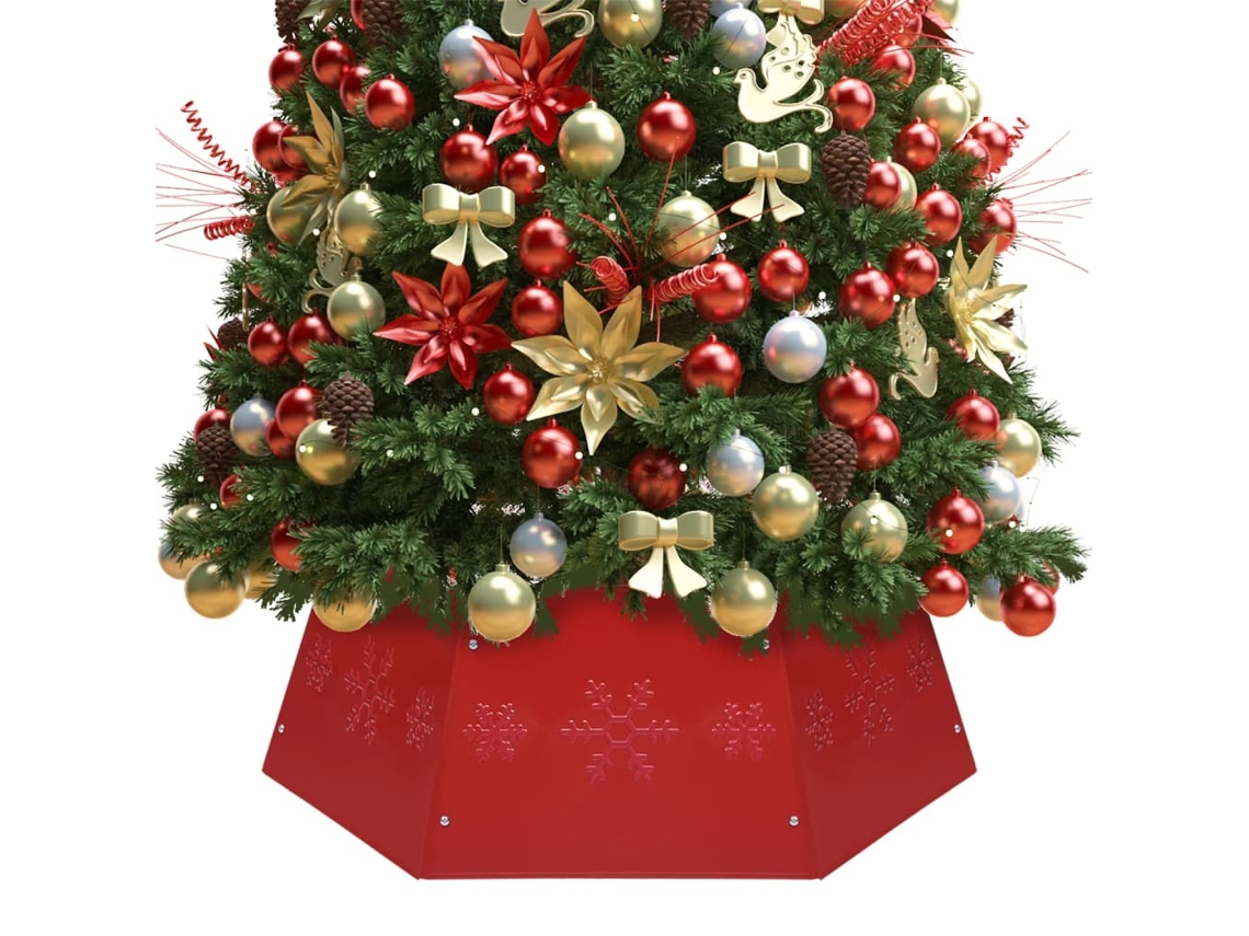 Vidaxl Saia Para Árvore De Natal Ø68x25 Cm Vermelho